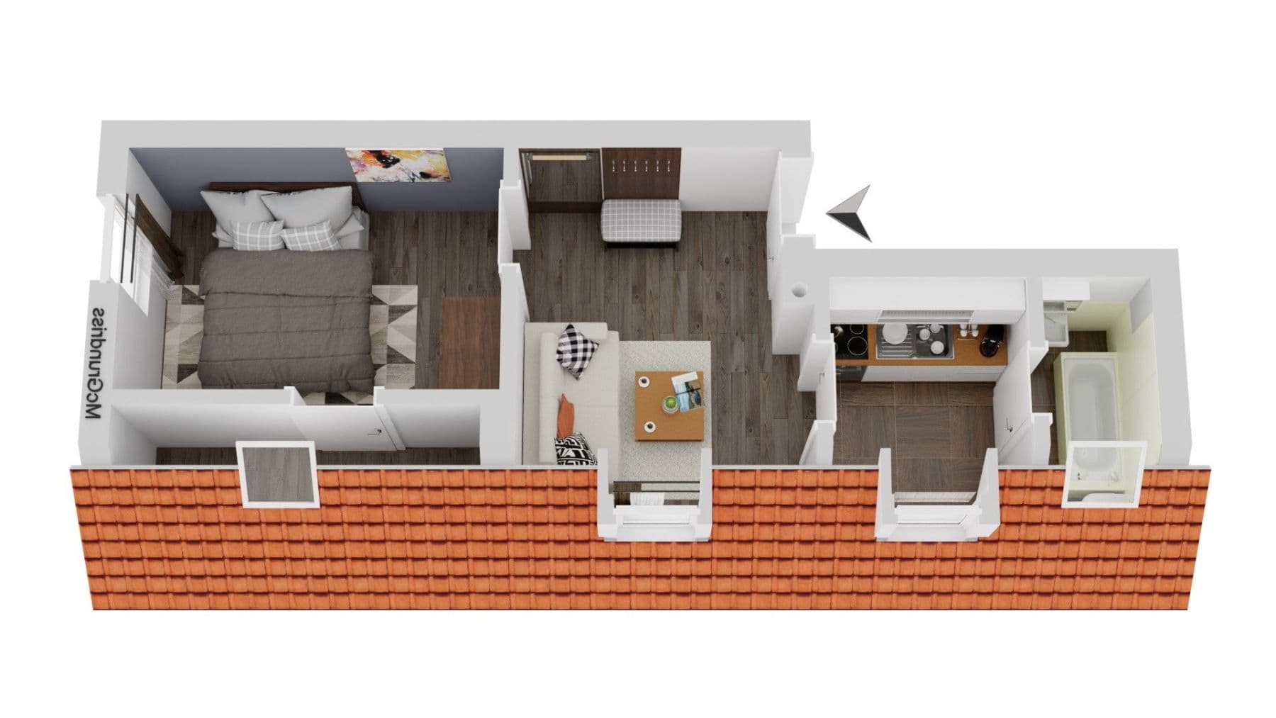 1 bedroom with open-plan kitchen flat to rent, 59 m², Wiesloch, Baden-Württemberg 1 bedroom with open-plan kitchen flat to rent, 59 m², Wiesloch, Baden-Württemberg