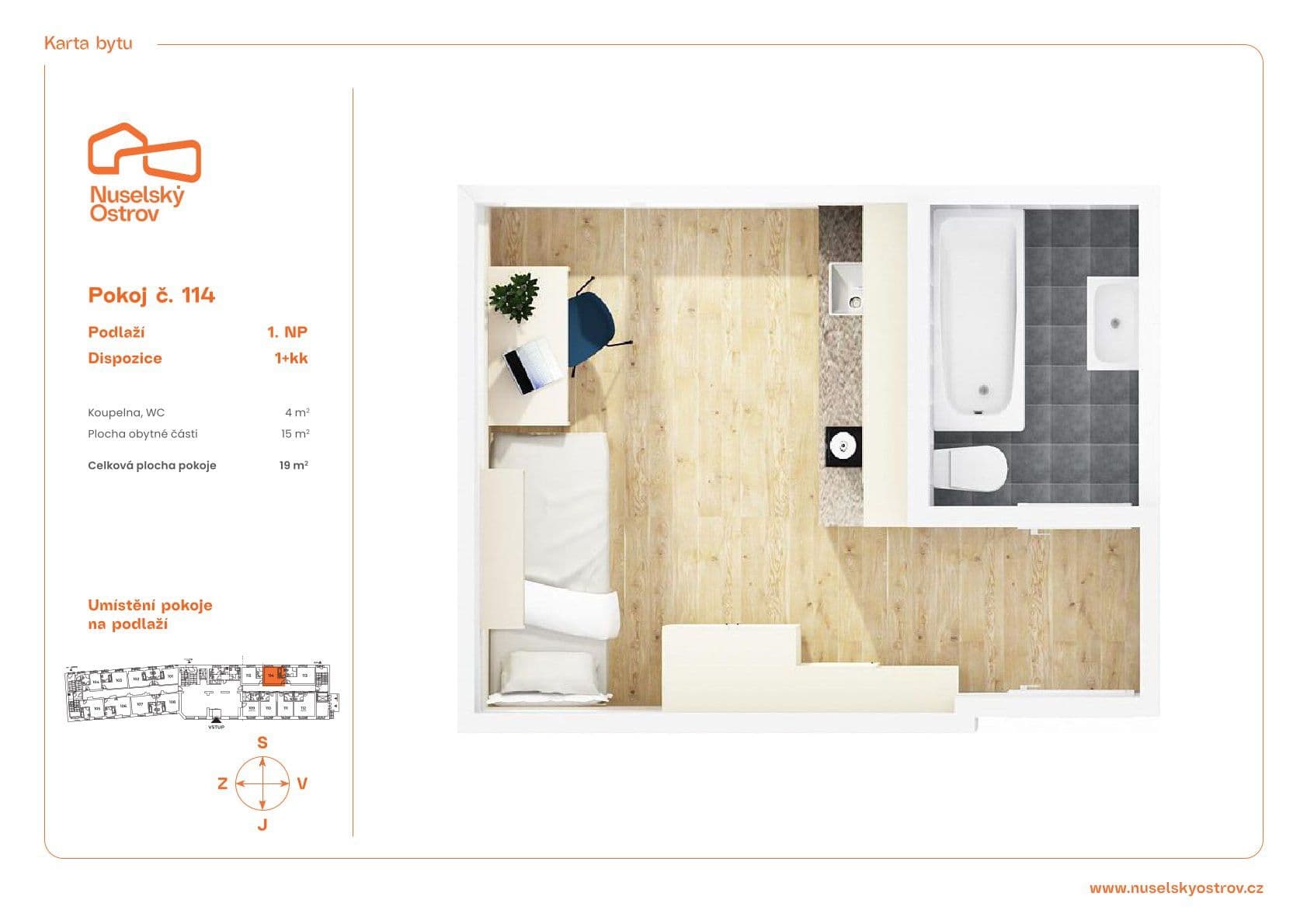 Studio flat to rent, 19 m², Na Ostrůvku, Prague, Prague Studio flat to rent, 19 m², Na Ostrůvku, Prague, Prague