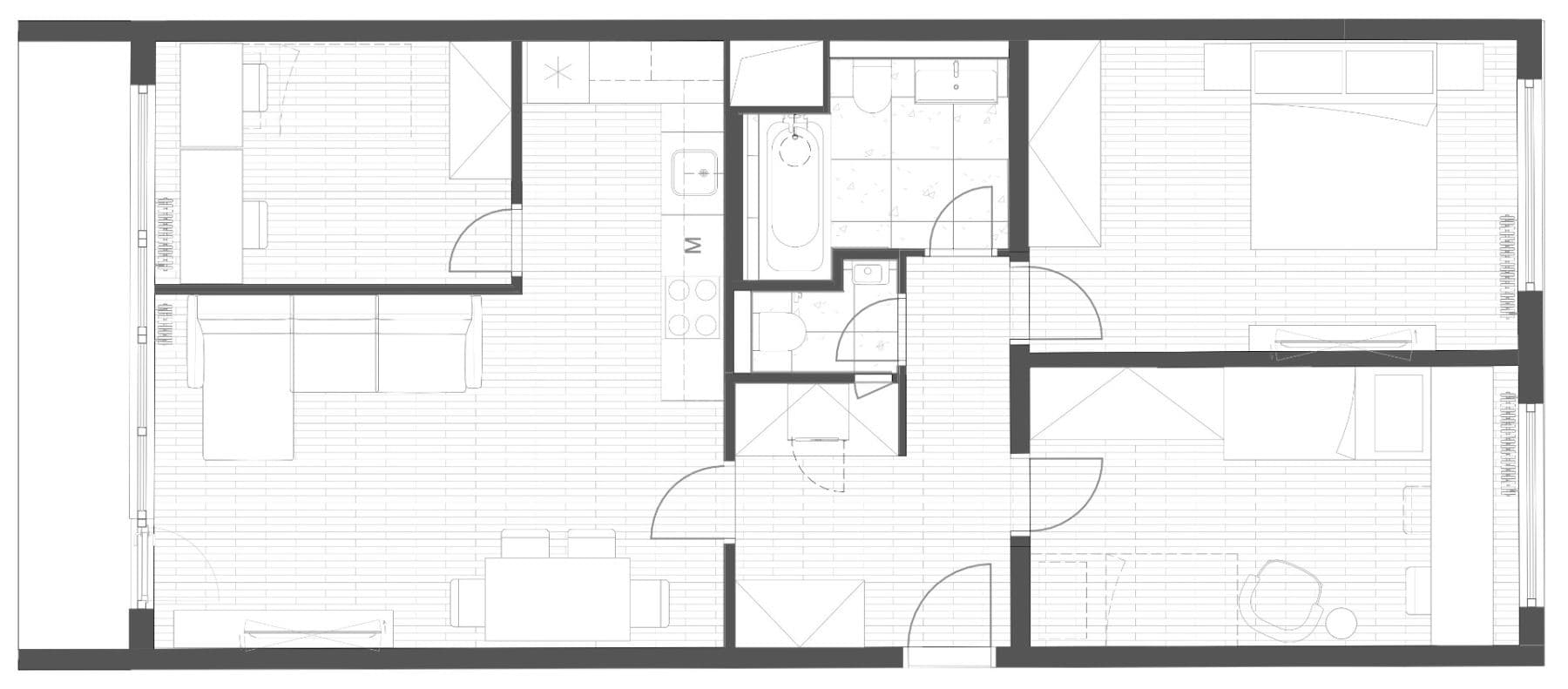 3 bedroom with open-plan kitchen flat for sale, 87 m², Brdičkova, Prague, Prague 3 bedroom with open-plan kitchen flat for sale, 87 m², Brdičkova, Prague, Prague