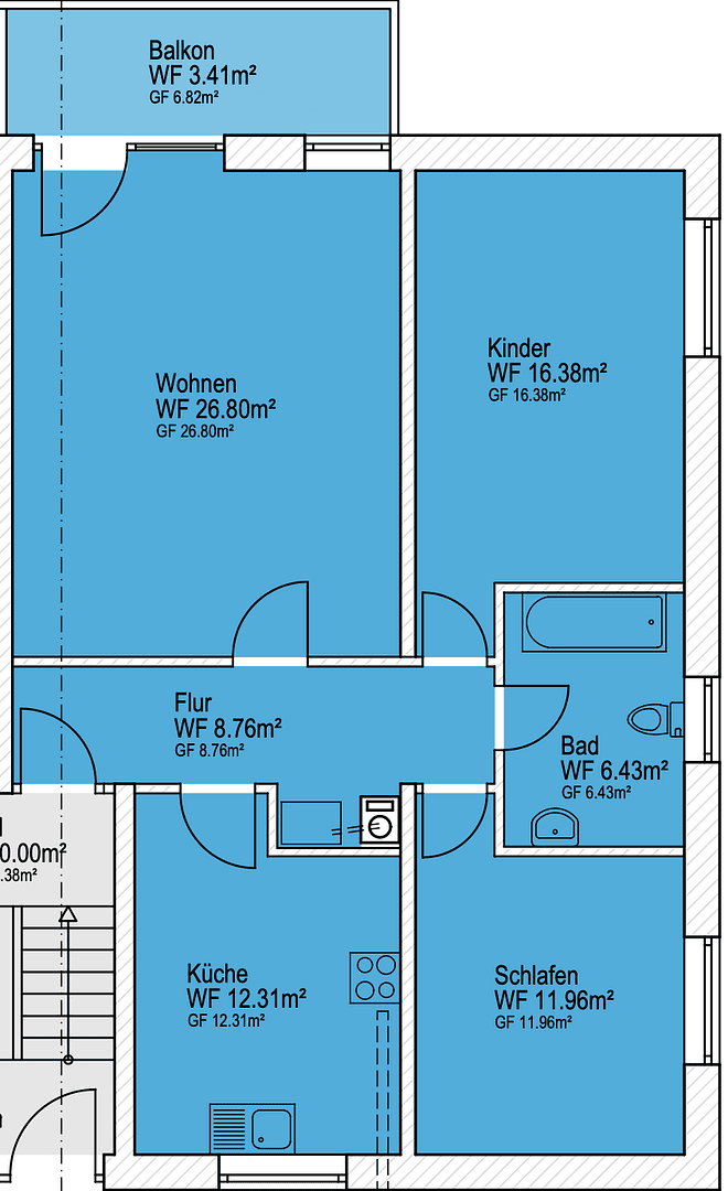 3 bedroom flat to rent, 87 m², Holzstrasse 17a, Burg, Saxony-Anhalt 3 bedroom flat to rent, 87 m², Holzstrasse 17a, Burg, Saxony-Anhalt
