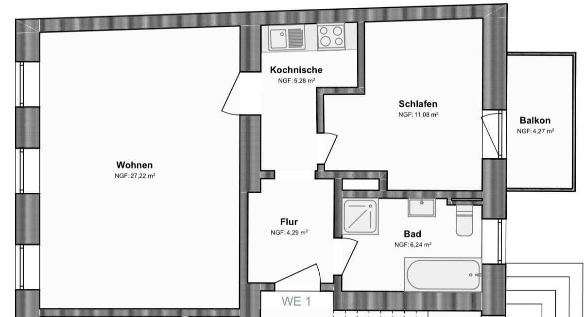 2 bedroom flat to rent, 59 m², Ziegelstraße 47, Dessau-Roßlau, Saxony-Anhalt 2 bedroom flat to rent, 59 m², Ziegelstraße 47, Dessau-Roßlau, Saxony-Anhalt