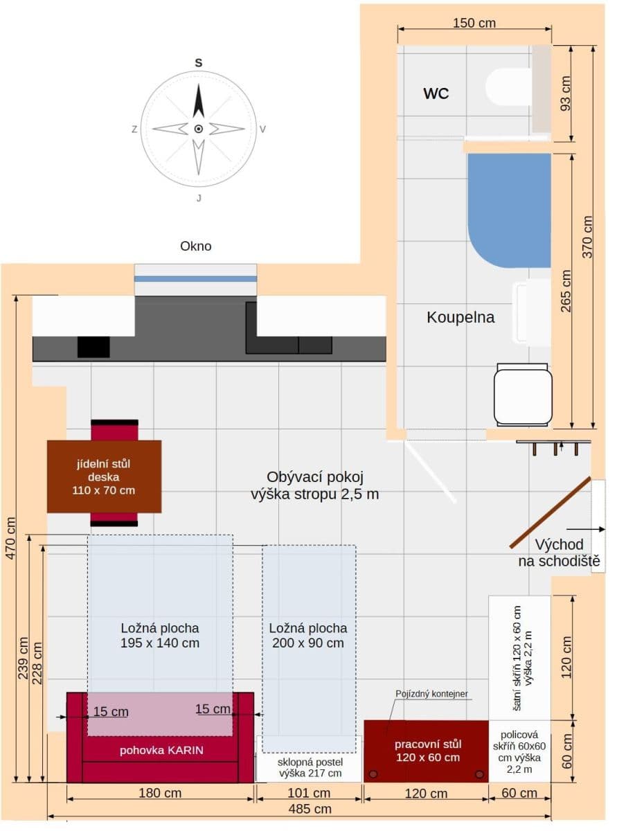 Studio flat to rent, 27 m², Slovenská, Prague, Prague Studio flat to rent, 27 m², Slovenská, Prague, Prague