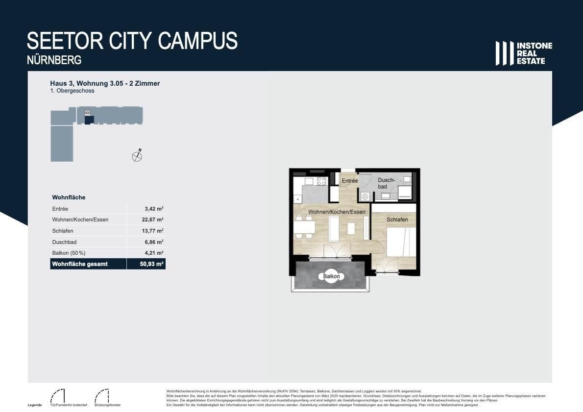 2 bedroom flat to rent, 51 m², Nürnberg, Bavaria 2 bedroom flat to rent, 51 m², Nürnberg, Bavaria