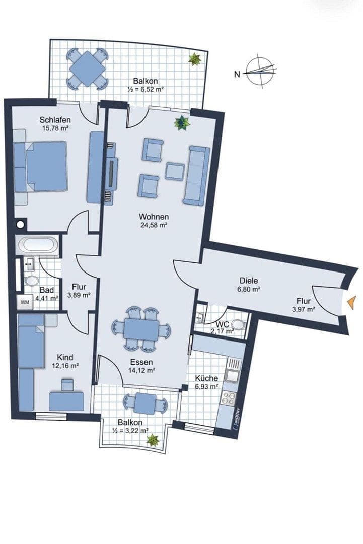 3 bedroom flat for sale, 104 m², August-Hörmann-Platz 3, Gauting, Bavaria 3 bedroom flat for sale, 104 m², August-Hörmann-Platz 3, Gauting, Bavaria