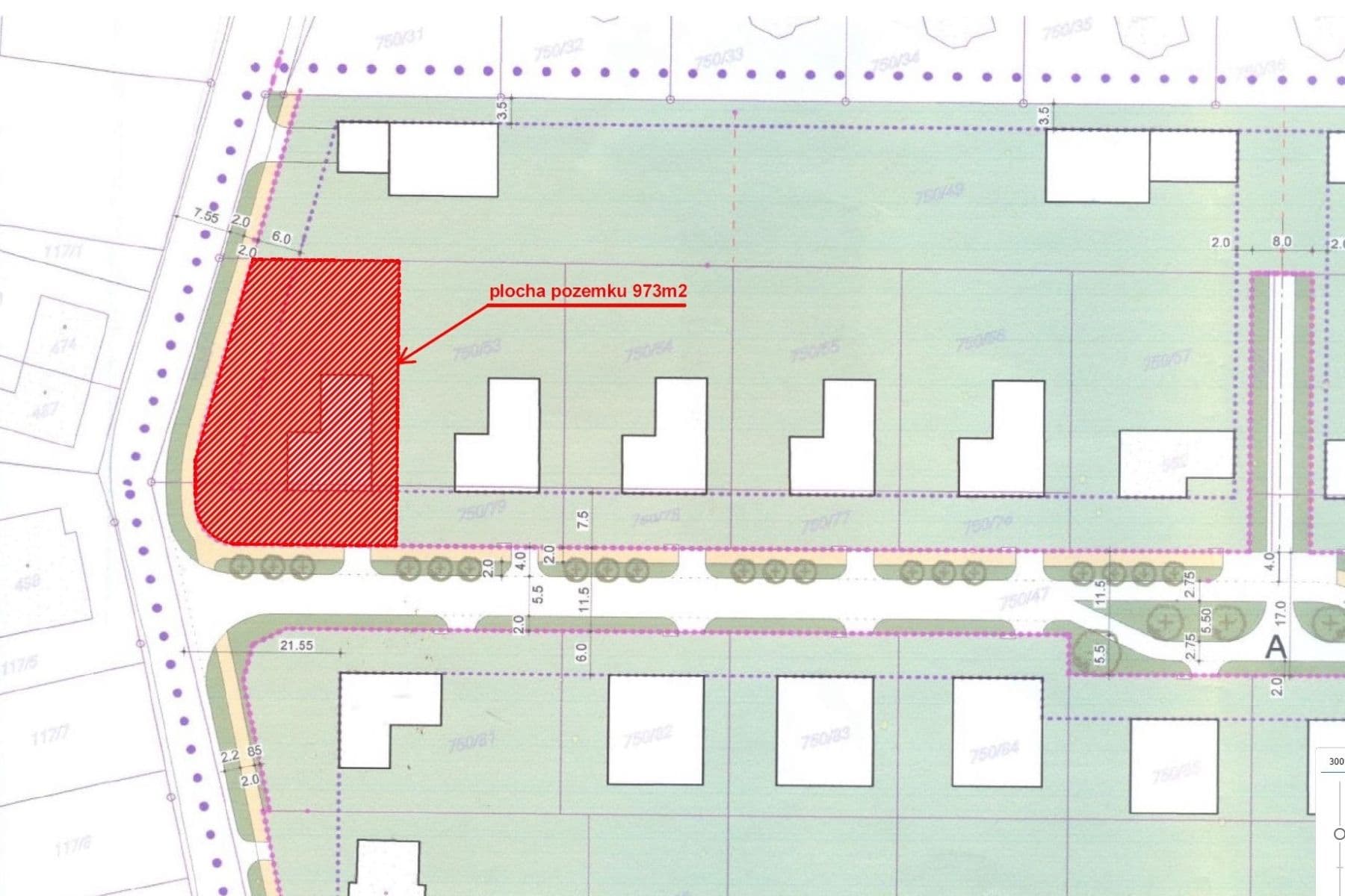 plot for sale, 973 m², Tršice, Olomoucký Region plot for sale, 973 m², Tršice, Olomoucký Region