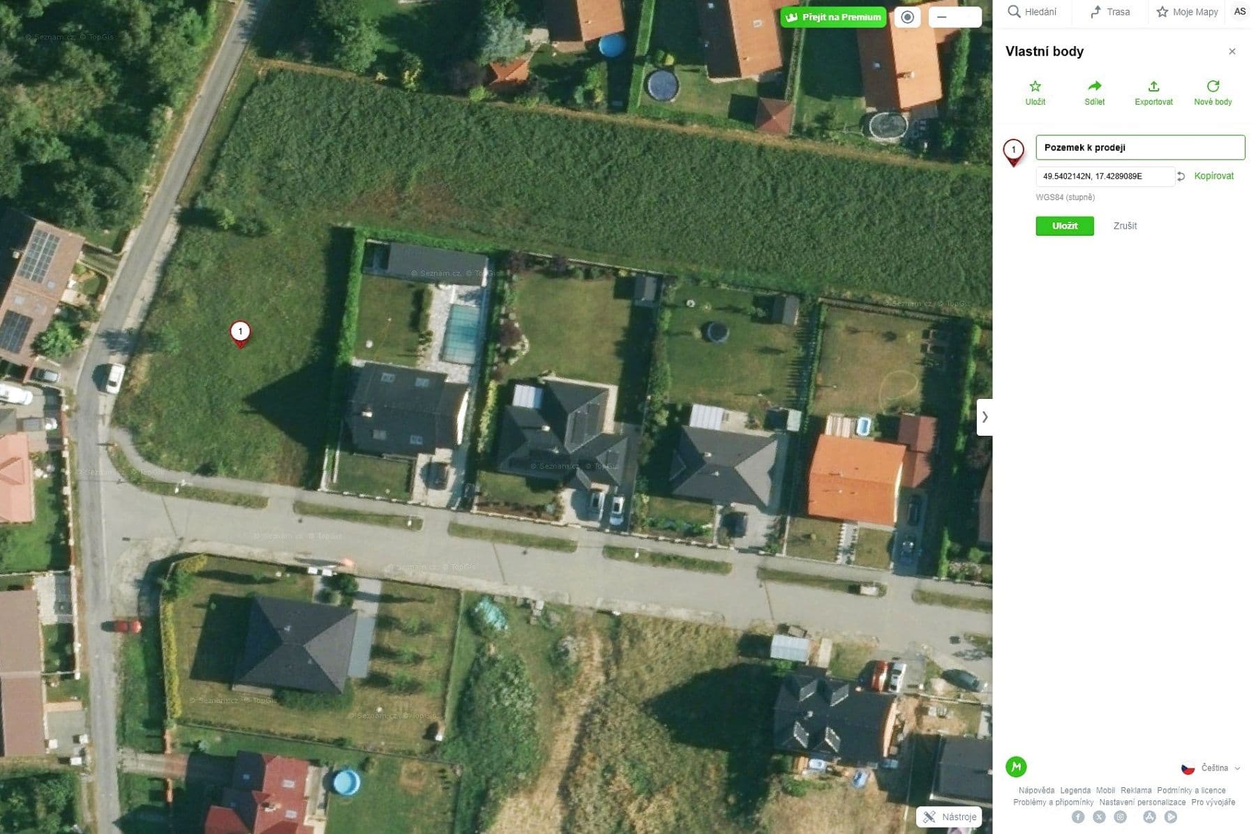 plot for sale, 973 m², Tršice, Olomoucký Region plot for sale, 973 m², Tršice, Olomoucký Region