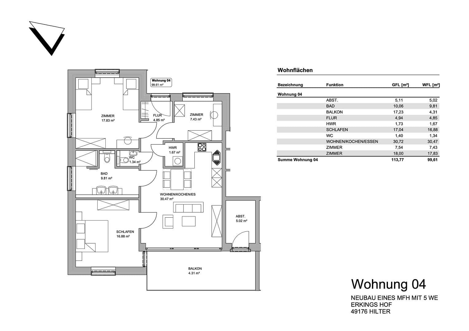 4 bedroom flat for sale, 100 m², Erkings Hof 2, Hilter, Lower Saxony 4 bedroom flat for sale, 100 m², Erkings Hof 2, Hilter, Lower Saxony
