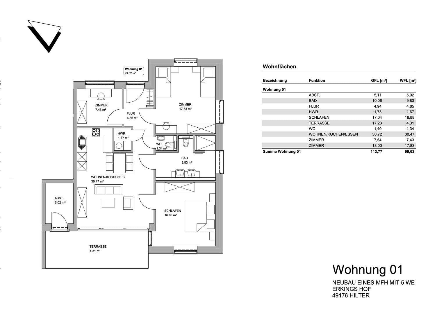 4 bedroom flat for sale, 100 m², Erkings Hof 2, Hilter, Lower Saxony 4 bedroom flat for sale, 100 m², Erkings Hof 2, Hilter, Lower Saxony