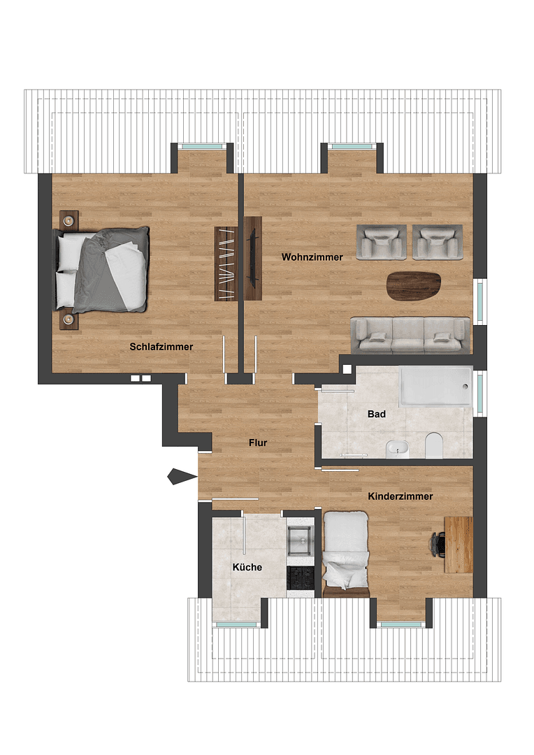 3 bedroom flat to rent, 60 m², Nürnberg, Bavaria 3 bedroom flat to rent, 60 m², Nürnberg, Bavaria