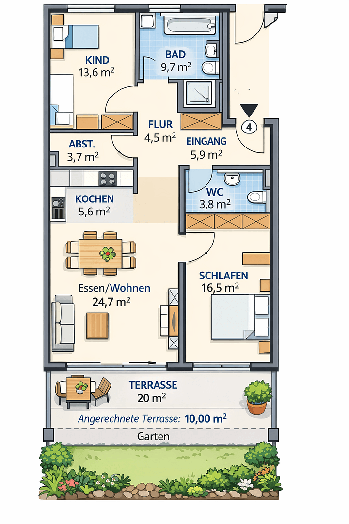 3 bedroom flat for sale, 98 m², Ginsterweg 7, Wildberg, Baden-Württemberg 3 bedroom flat for sale, 98 m², Ginsterweg 7, Wildberg, Baden-Württemberg