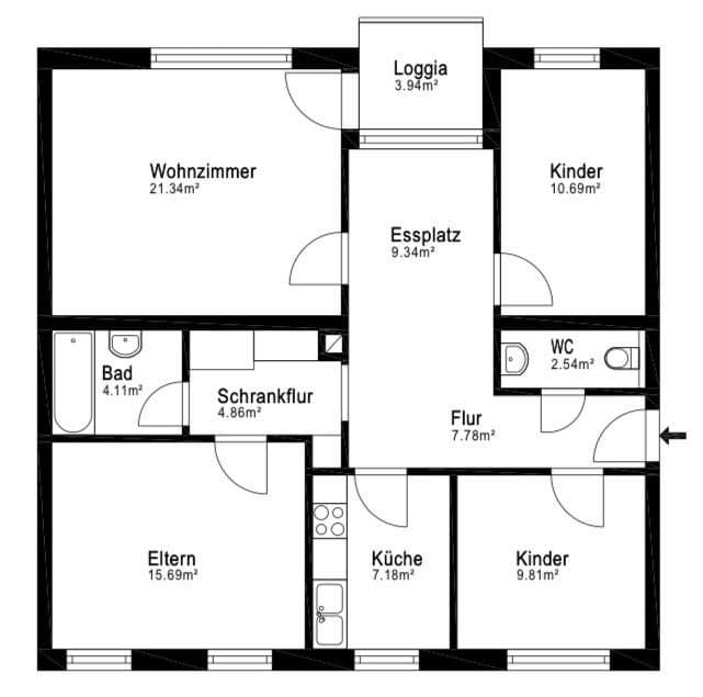 3 bedroom with open-plan kitchen flat for sale, 97 m², Königsbrunn, Bavaria 3 bedroom with open-plan kitchen flat for sale, 97 m², Königsbrunn, Bavaria