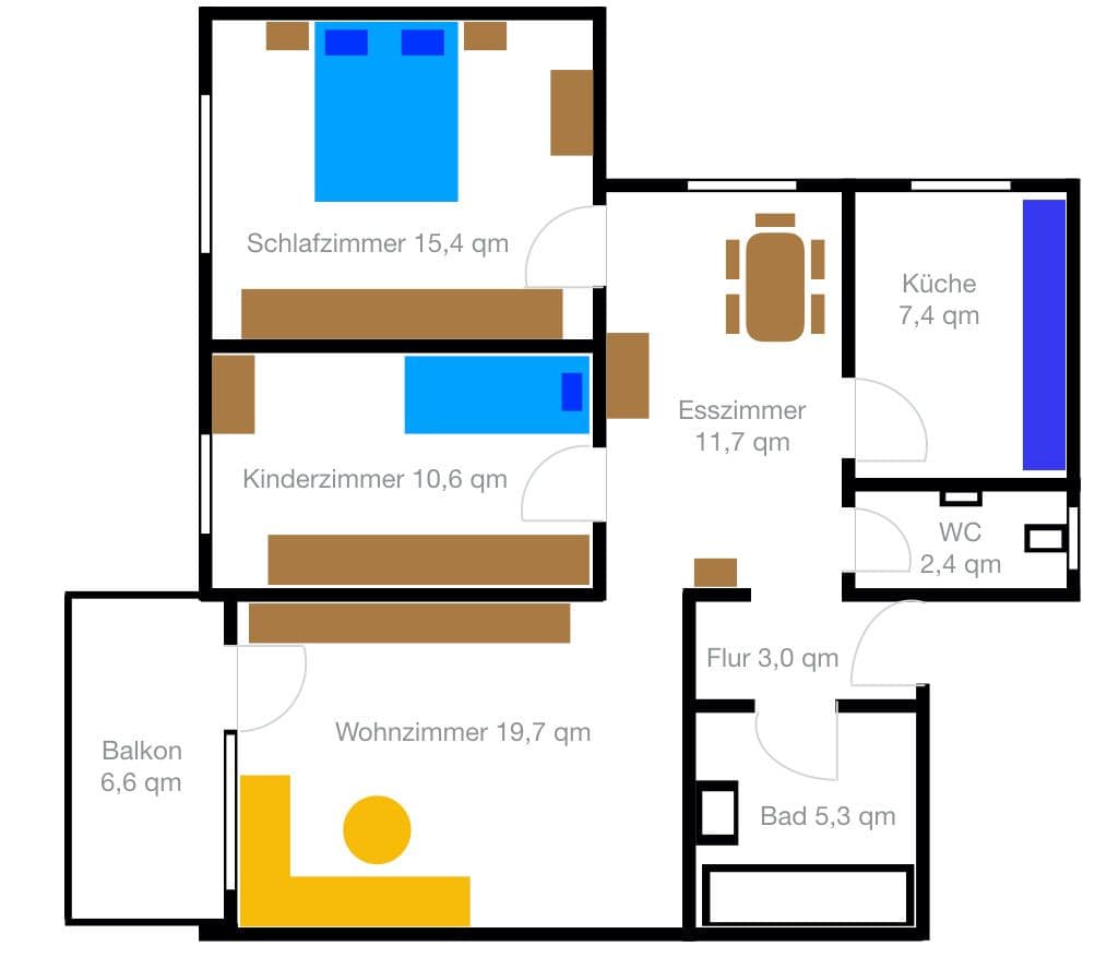 2 bedroom with open-plan kitchen flat for sale, 77 m², Marbach am Neckar, Baden-Württemberg 2 bedroom with open-plan kitchen flat for sale, 77 m², Marbach am Neckar, Baden-Württemberg