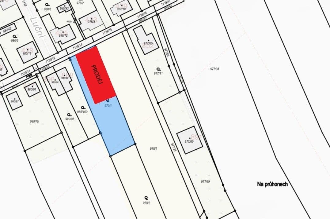 plot for sale, 500 m², Polní, Lázně Bohdaneč, Pardubický Region plot for sale, 500 m², Polní, Lázně Bohdaneč, Pardubický Region