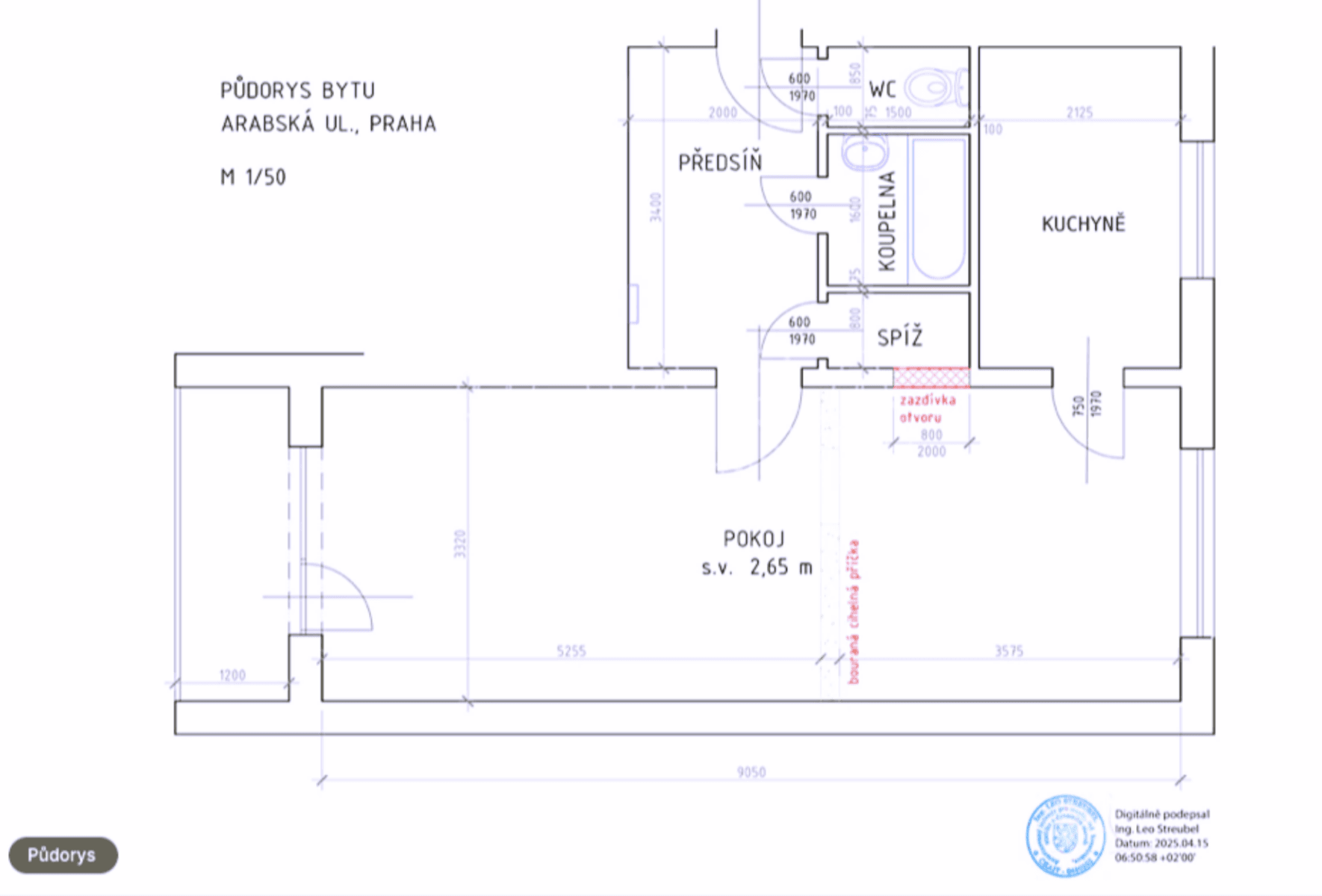 1 bedroom with open-plan kitchen flat to rent, 58 m², Arabská, Prague, Prague 1 bedroom with open-plan kitchen flat to rent, 58 m², Arabská, Prague, Prague