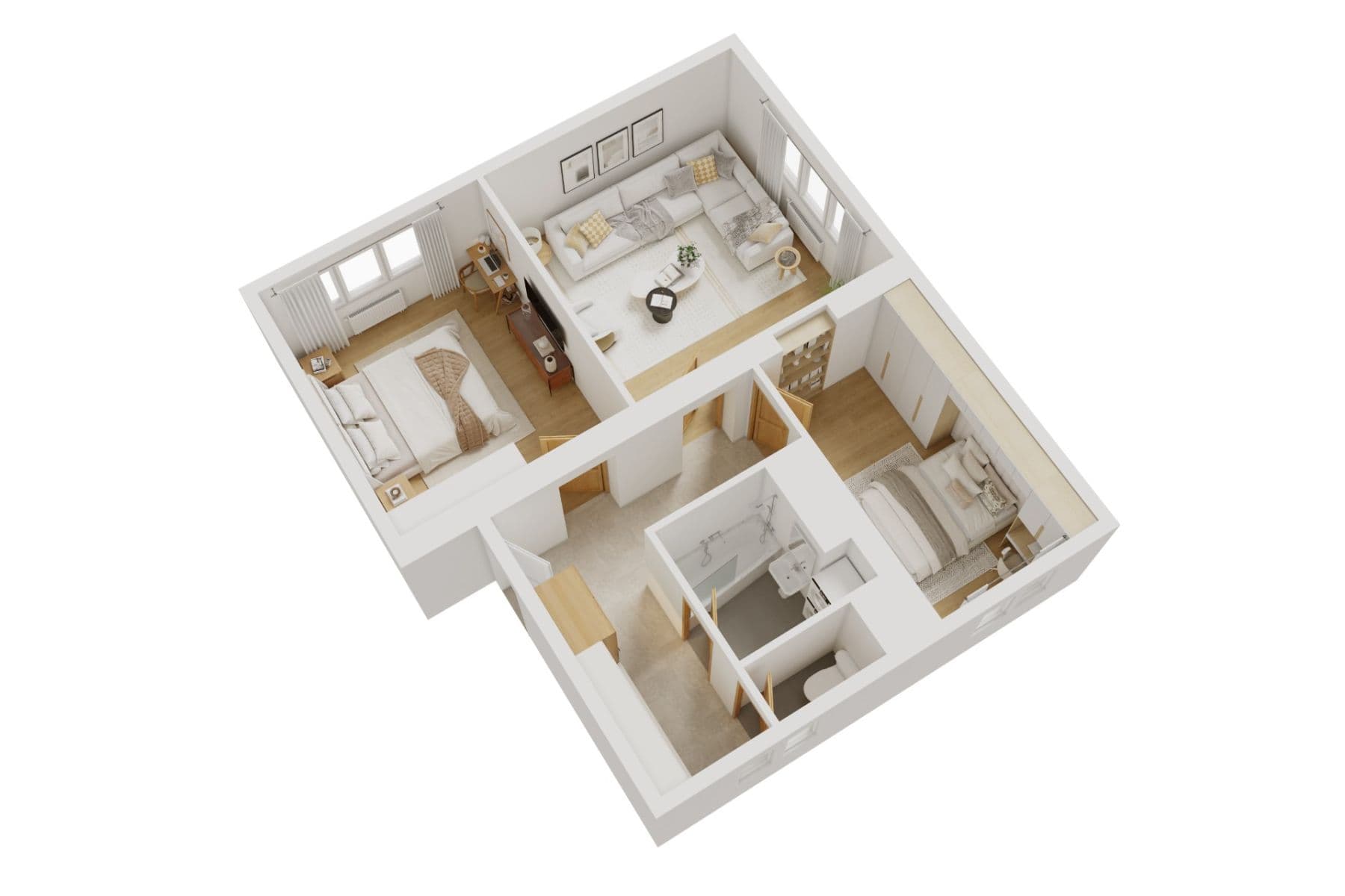 2 bedroom with open-plan kitchen flat for sale, 60 m², Mladých, Prague, Prague 2 bedroom with open-plan kitchen flat for sale, 60 m², Mladých, Prague, Prague