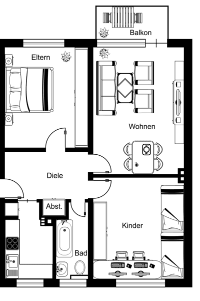 3 bedroom flat to rent, 73 m², Schlenhofstr. 15, Essen, North Rhine-Westphalia 3 bedroom flat to rent, 73 m², Schlenhofstr. 15, Essen, North Rhine-Westphalia