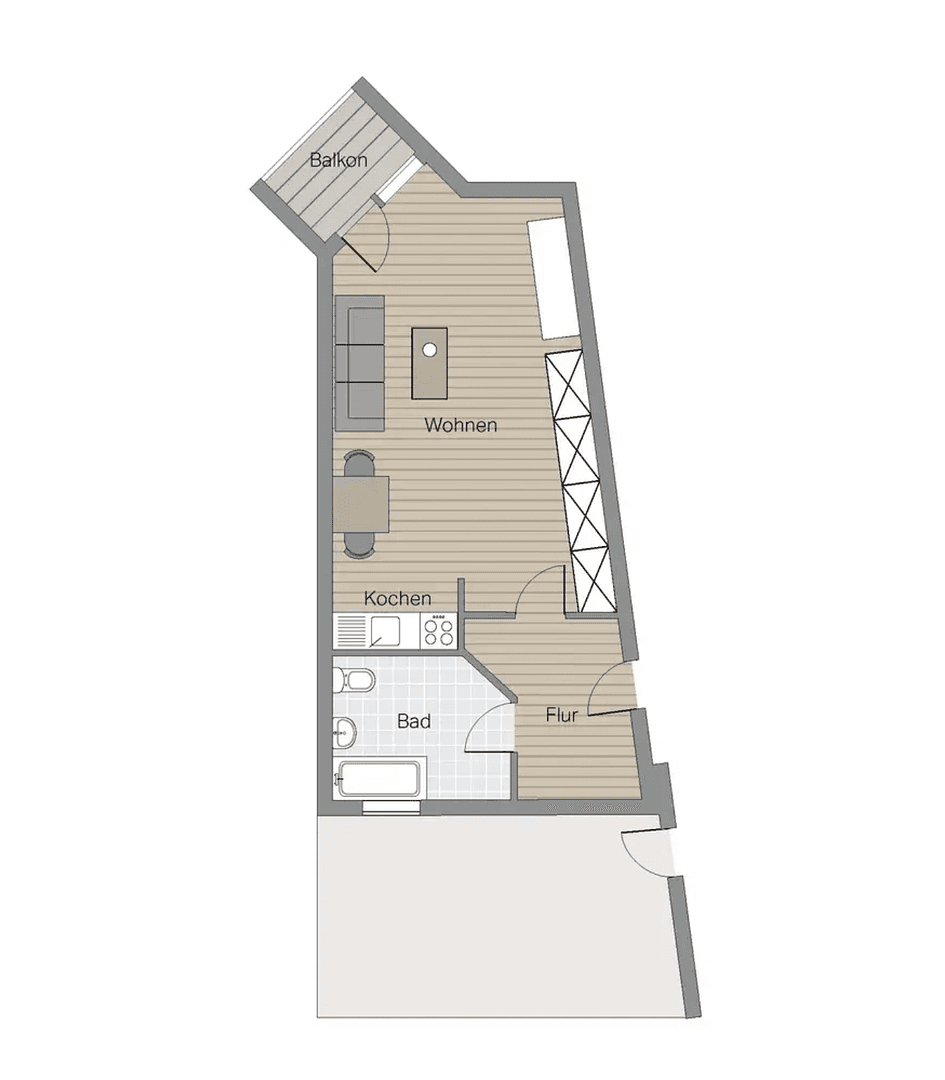 1 bedroom flat to rent, 39 m², Mühlsteingasse 10, Straubing, Bavaria 1 bedroom flat to rent, 39 m², Mühlsteingasse 10, Straubing, Bavaria