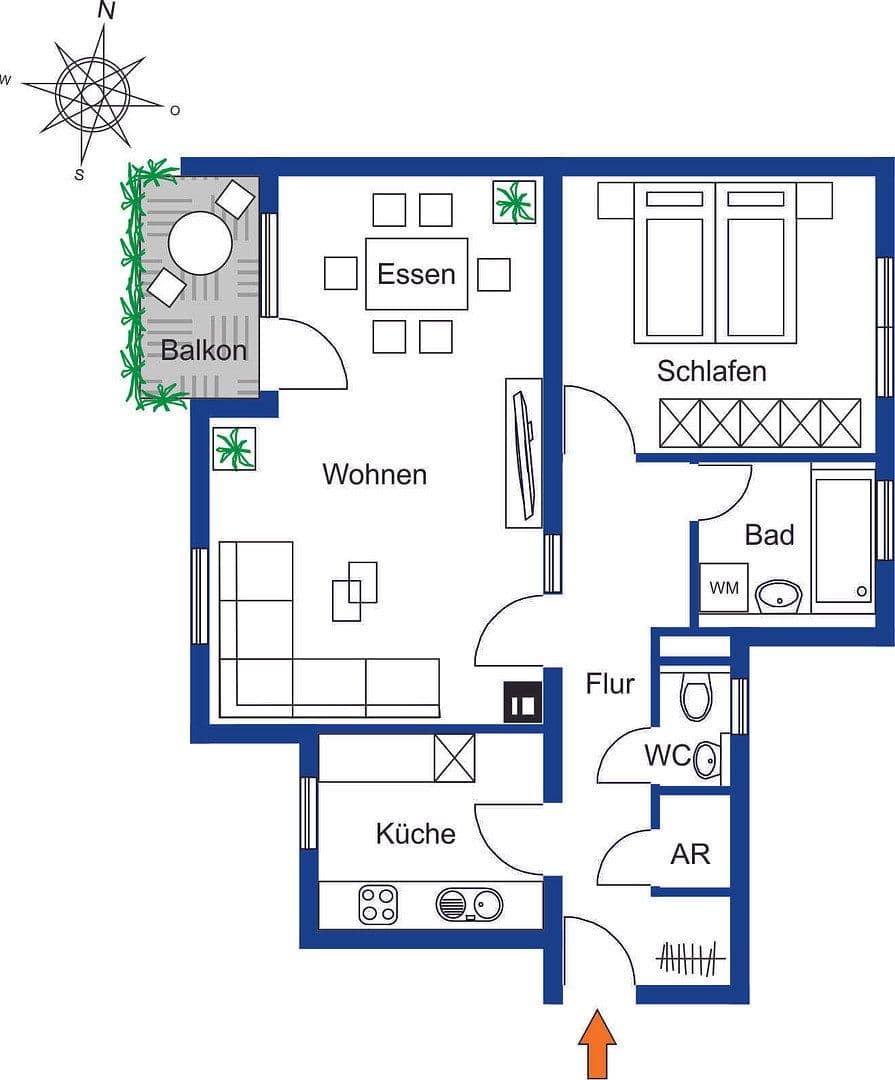 1 bedroom with open-plan kitchen flat to rent, 62 m², Ehningen, Baden-Württemberg 1 bedroom with open-plan kitchen flat to rent, 62 m², Ehningen, Baden-Württemberg