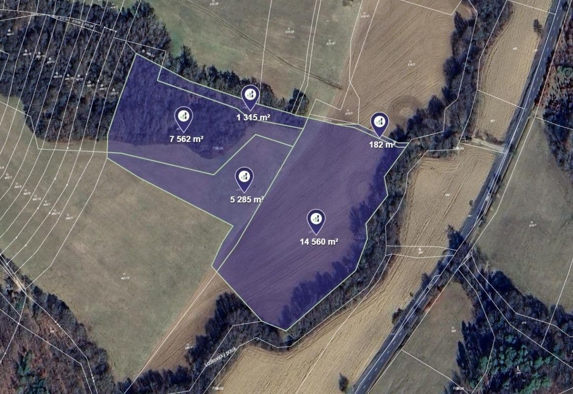 plot for sale, 21,297 m², Ludkovice, Zlínský Region plot for sale, 21,297 m², Ludkovice, Zlínský Region