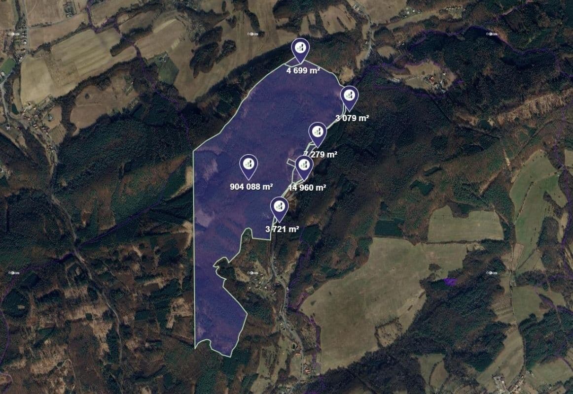 plot for sale, 21,297 m², Ludkovice, Zlínský Region plot for sale, 21,297 m², Ludkovice, Zlínský Region