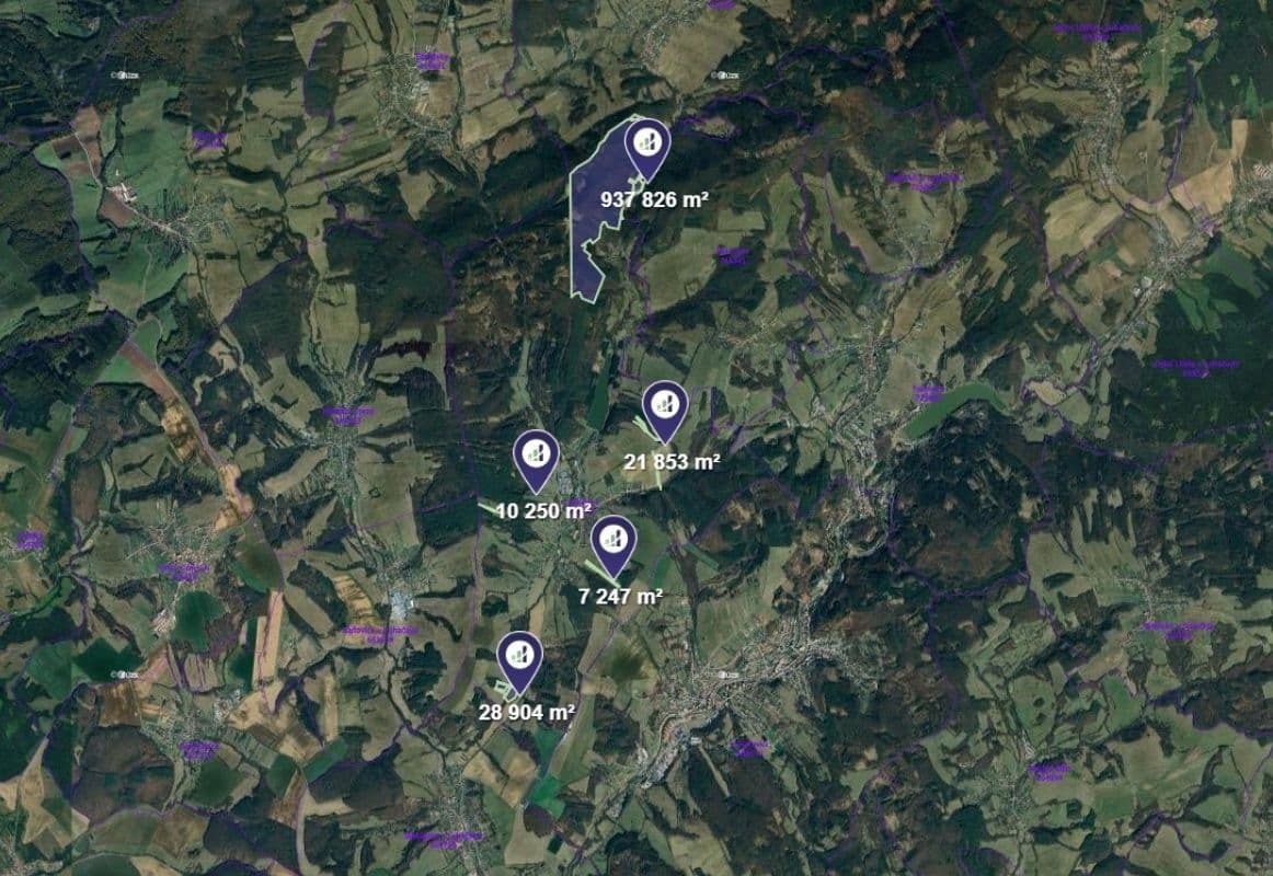 plot for sale, 21,297 m², Ludkovice, Zlínský Region plot for sale, 21,297 m², Ludkovice, Zlínský Region