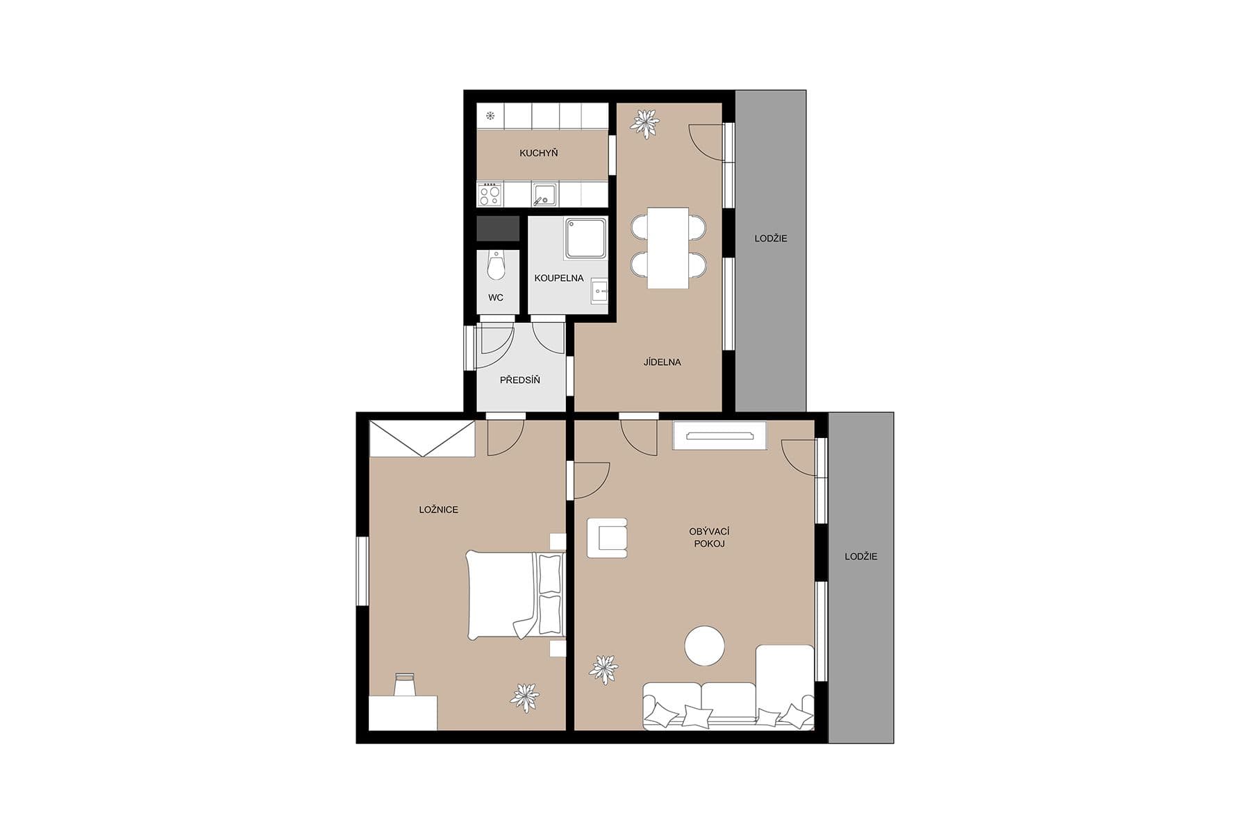 2 bedroom with open-plan kitchen flat for sale, 91 m², Běhounkova, Praha, Prague 2 bedroom with open-plan kitchen flat for sale, 91 m², Běhounkova, Praha, Prague