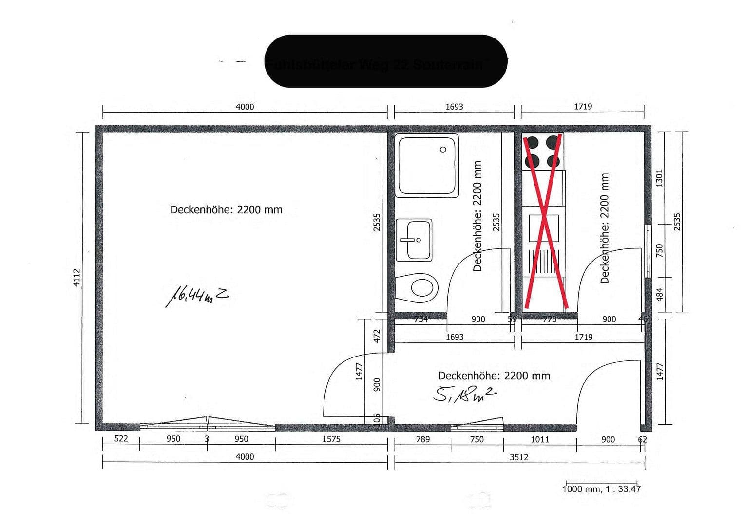 1 bedroom flat to rent, 33 m², Hamburg, Hamburg 1 bedroom flat to rent, 33 m², Hamburg, Hamburg