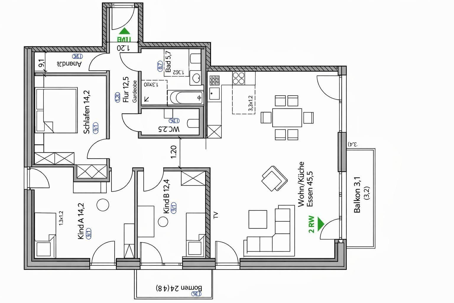 4 bedroom flat to rent, 117 m², Grünlandstr. 3, Karlsfeld, Bavaria 4 bedroom flat to rent, 117 m², Grünlandstr. 3, Karlsfeld, Bavaria