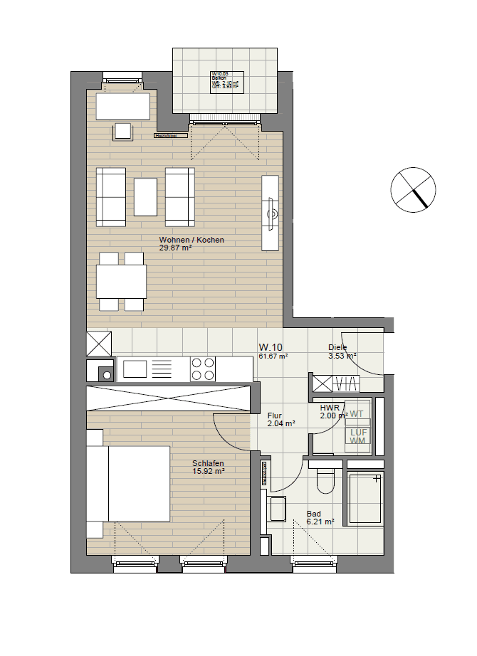 2 bedroom flat to rent, 61 m², Seilerstraße 7, Frankfurt am Main, Hesse 2 bedroom flat to rent, 61 m², Seilerstraße 7, Frankfurt am Main, Hesse