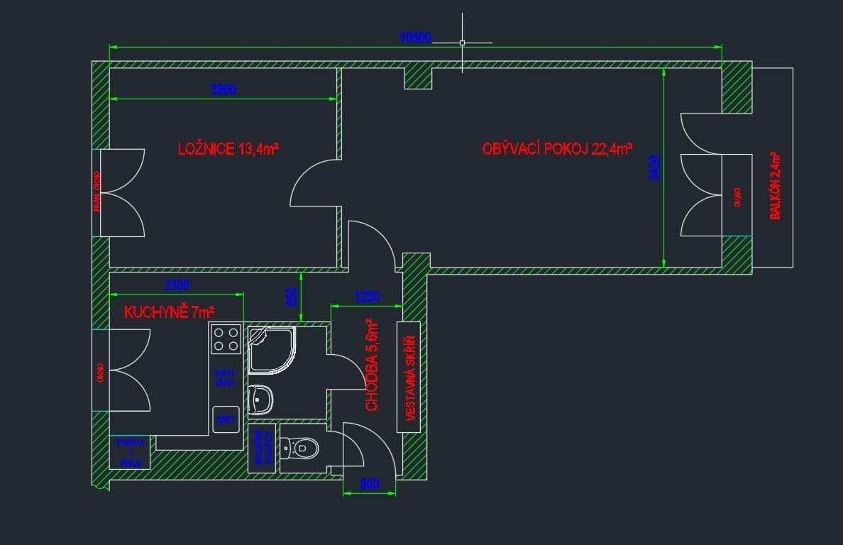 2 bedroom flat to rent, 54 m², Blatenská, Plzeň, Plzeňský Region 2 bedroom flat to rent, 54 m², Blatenská, Plzeň, Plzeňský Region