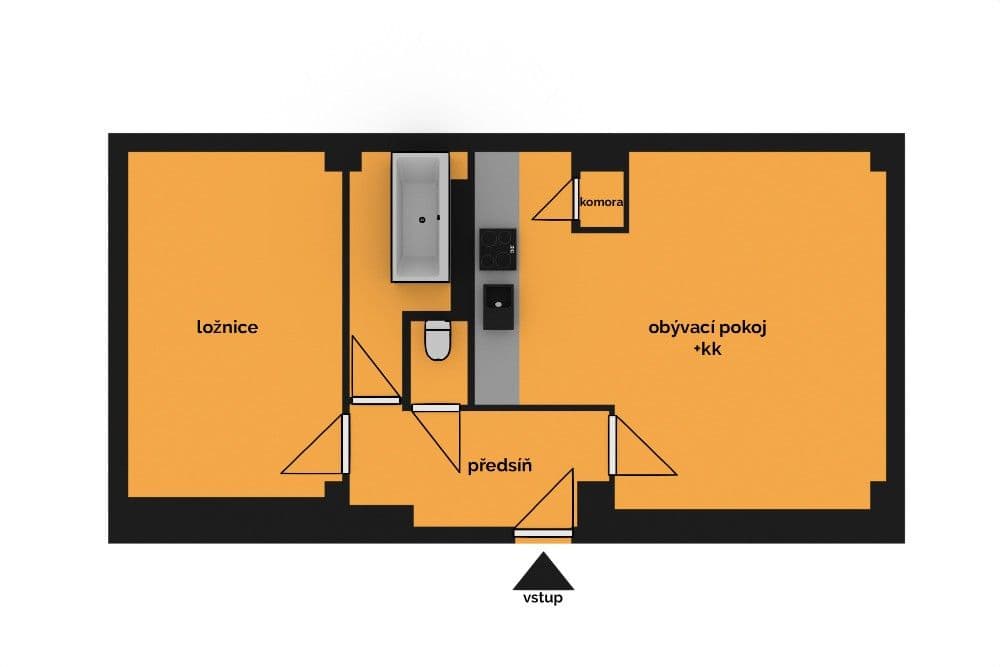 1 bedroom with open-plan kitchen flat to rent, 53 m², Vladivostocká, Prague, Prague 1 bedroom with open-plan kitchen flat to rent, 53 m², Vladivostocká, Prague, Prague