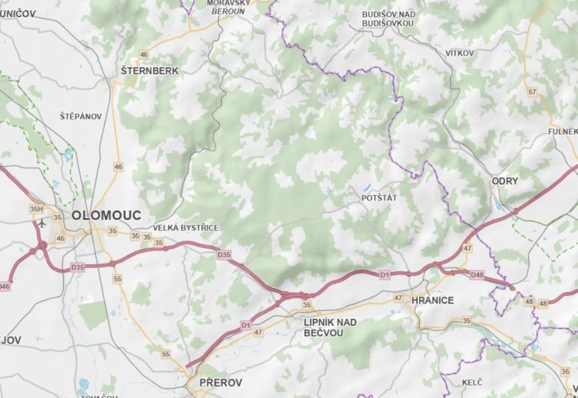 plot for sale, 126,233 m², Potštát, Olomoucký Region plot for sale, 126,233 m², Potštát, Olomoucký Region