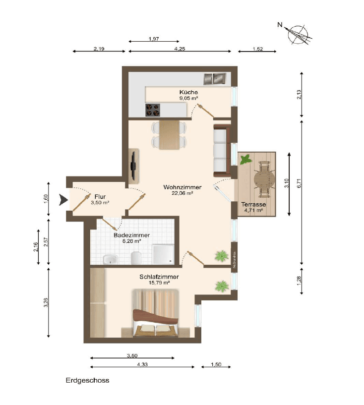 2 bedroom flat to rent, 61 m², Magdeburg, Saxony-Anhalt 2 bedroom flat to rent, 61 m², Magdeburg, Saxony-Anhalt
