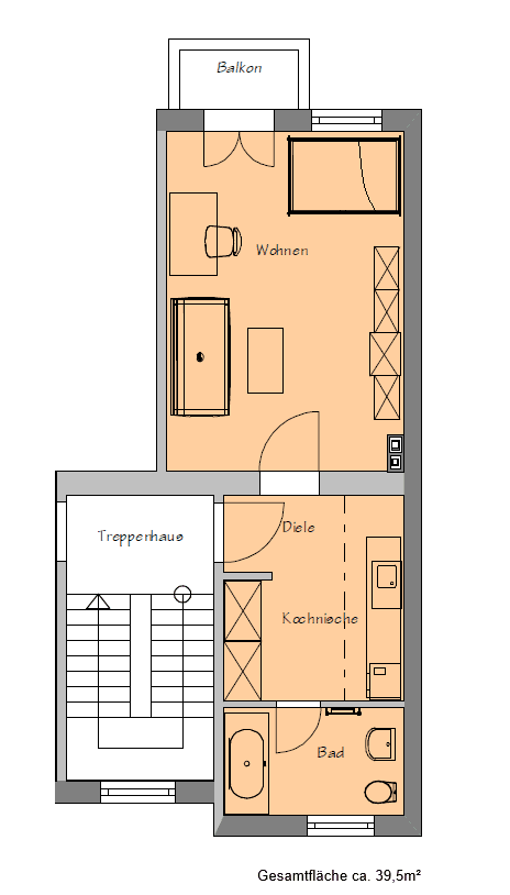 1 bedroom flat to rent, 40 m², Neuendorfstraße 14, Hennigsdorf, Brandenburg 1 bedroom flat to rent, 40 m², Neuendorfstraße 14, Hennigsdorf, Brandenburg