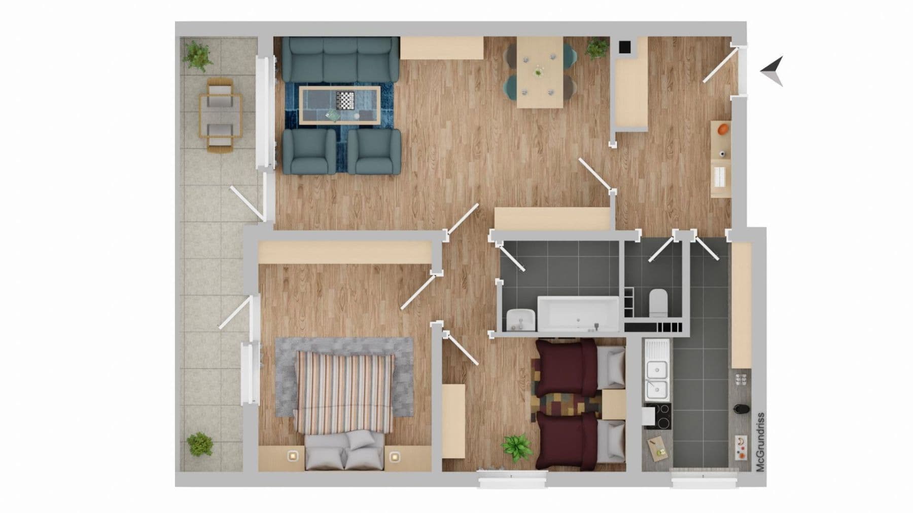 3 bedroom flat for sale, 83 m², Richard-Wagner-Straße 2, Biblis, Hesse 3 bedroom flat for sale, 83 m², Richard-Wagner-Straße 2, Biblis, Hesse
