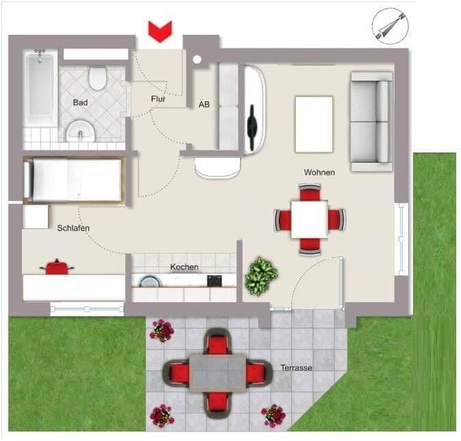 2 bedroom flat to rent, 43 m², Rothenburger Str. 55, Nürnberg, Bavaria 2 bedroom flat to rent, 43 m², Rothenburger Str. 55, Nürnberg, Bavaria
