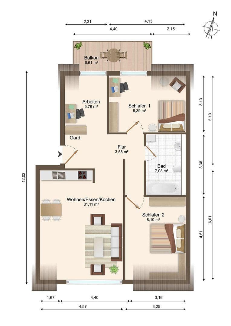 2 bedroom with open-plan kitchen flat for sale, 68 m², Bietigheimer Str. 14, Ingersheim, Baden-Württemberg 2 bedroom with open-plan kitchen flat for sale, 68 m², Bietigheimer Str. 14, Ingersheim, Baden-Württemberg