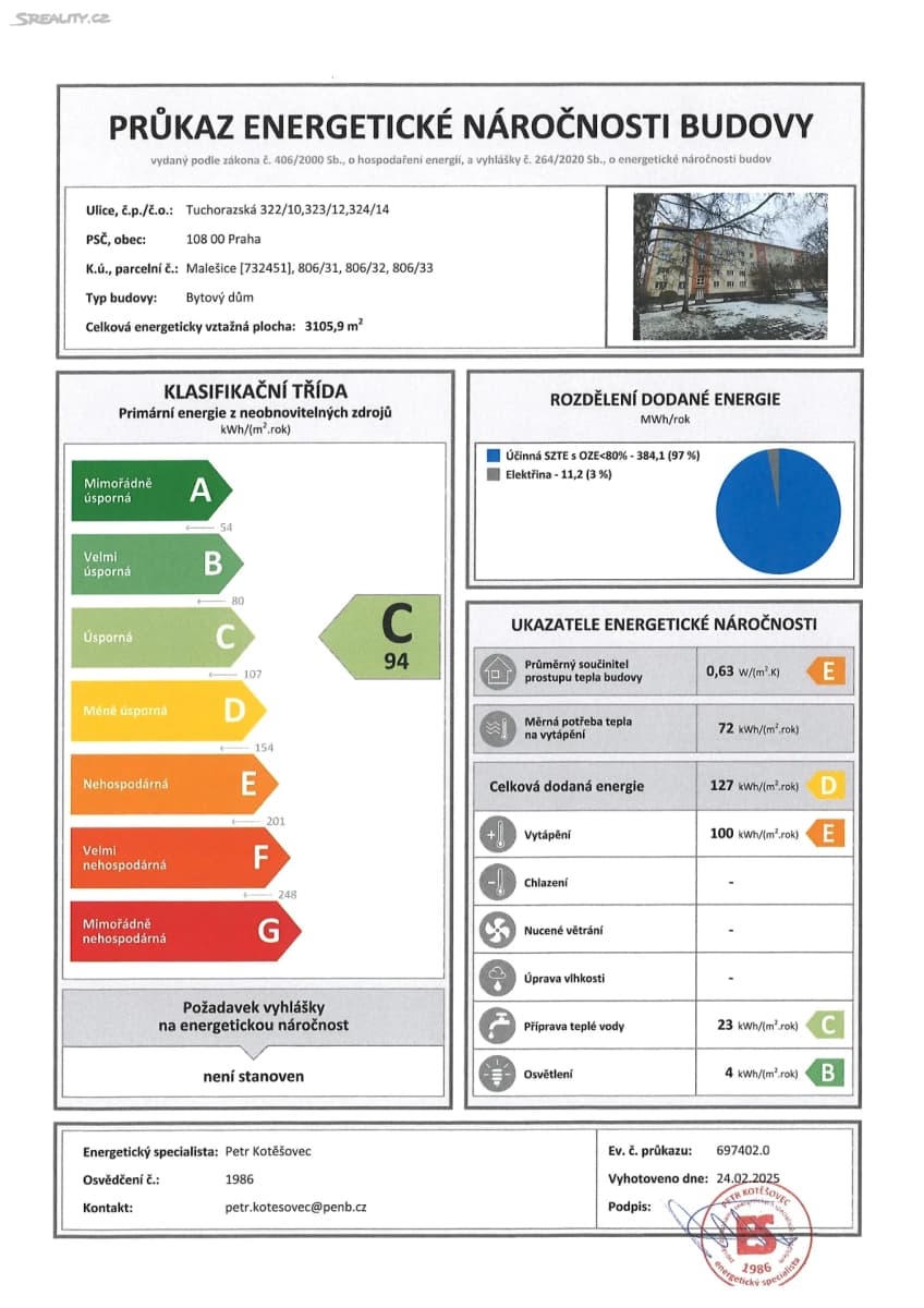 3 bedroom flat to rent, 73 m², Tuchorazská, Prague, Prague 3 bedroom flat to rent, 73 m², Tuchorazská, Prague, Prague