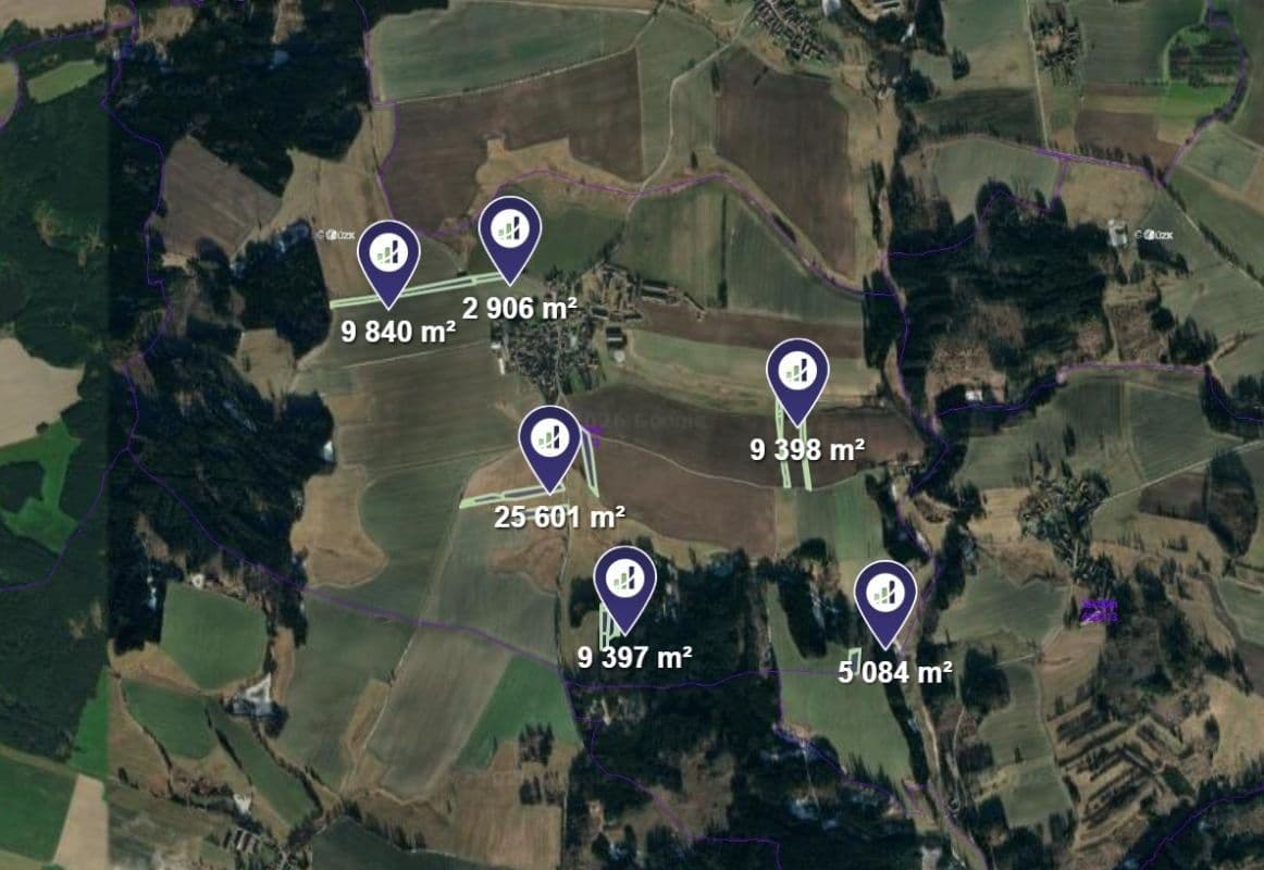 plot for sale, 62,226 m², Častrov, Vysočina Region plot for sale, 62,226 m², Častrov, Vysočina Region
