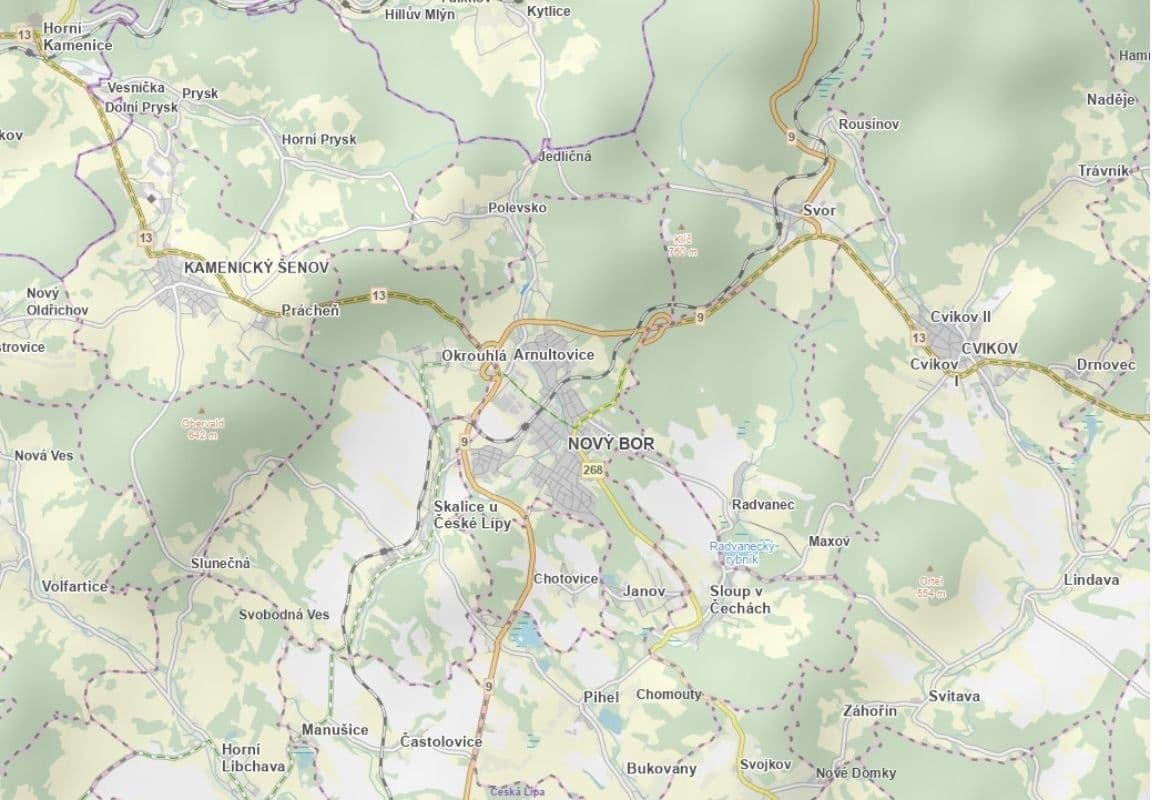 plot for sale, 4,757 m², Nový Bor, Liberecký Region plot for sale, 4,757 m², Nový Bor, Liberecký Region