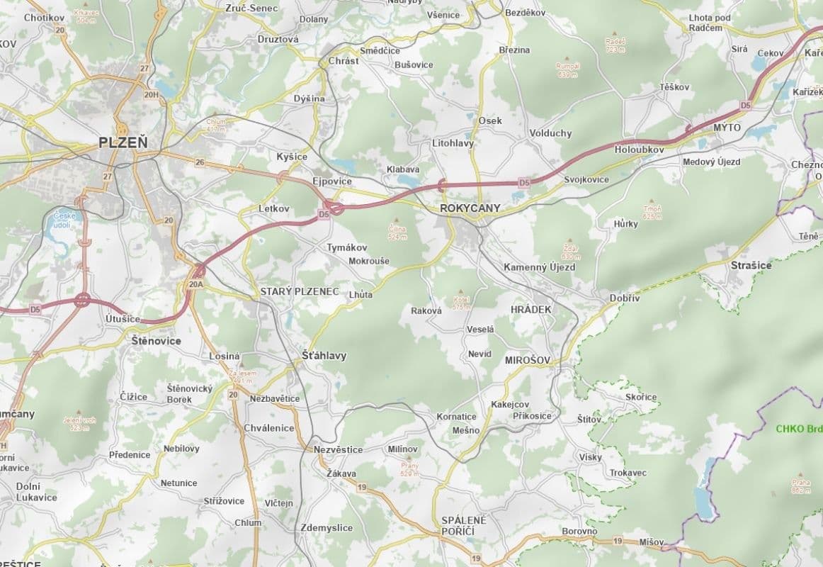 plot for sale, 6,824 m², Raková, Plzeňský Region plot for sale, 6,824 m², Raková, Plzeňský Region