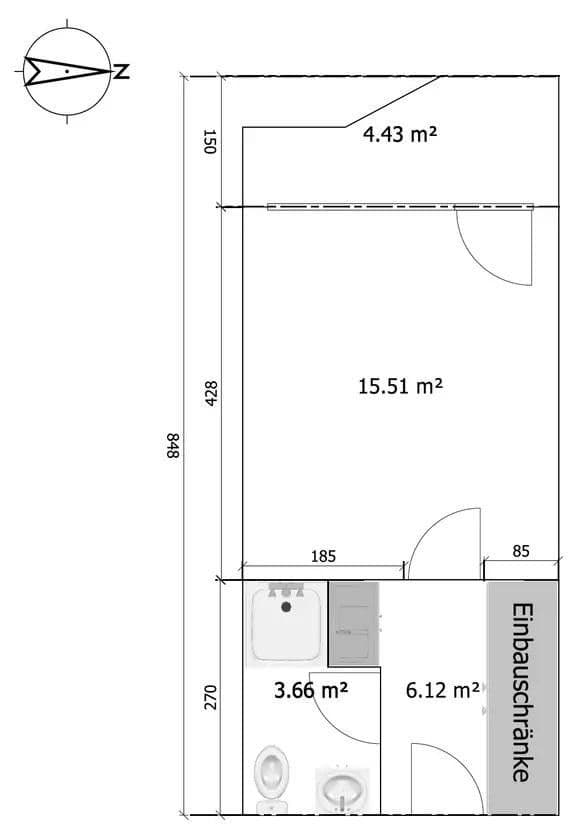 1 bedroom flat to rent, 30 m², Heidelberg, Baden-Württemberg 1 bedroom flat to rent, 30 m², Heidelberg, Baden-Württemberg