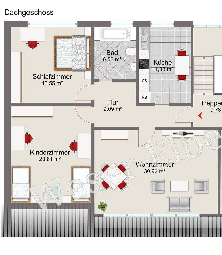 3 bedroom flat to rent, 95 m², Bremerhaven, Bremen 3 bedroom flat to rent, 95 m², Bremerhaven, Bremen