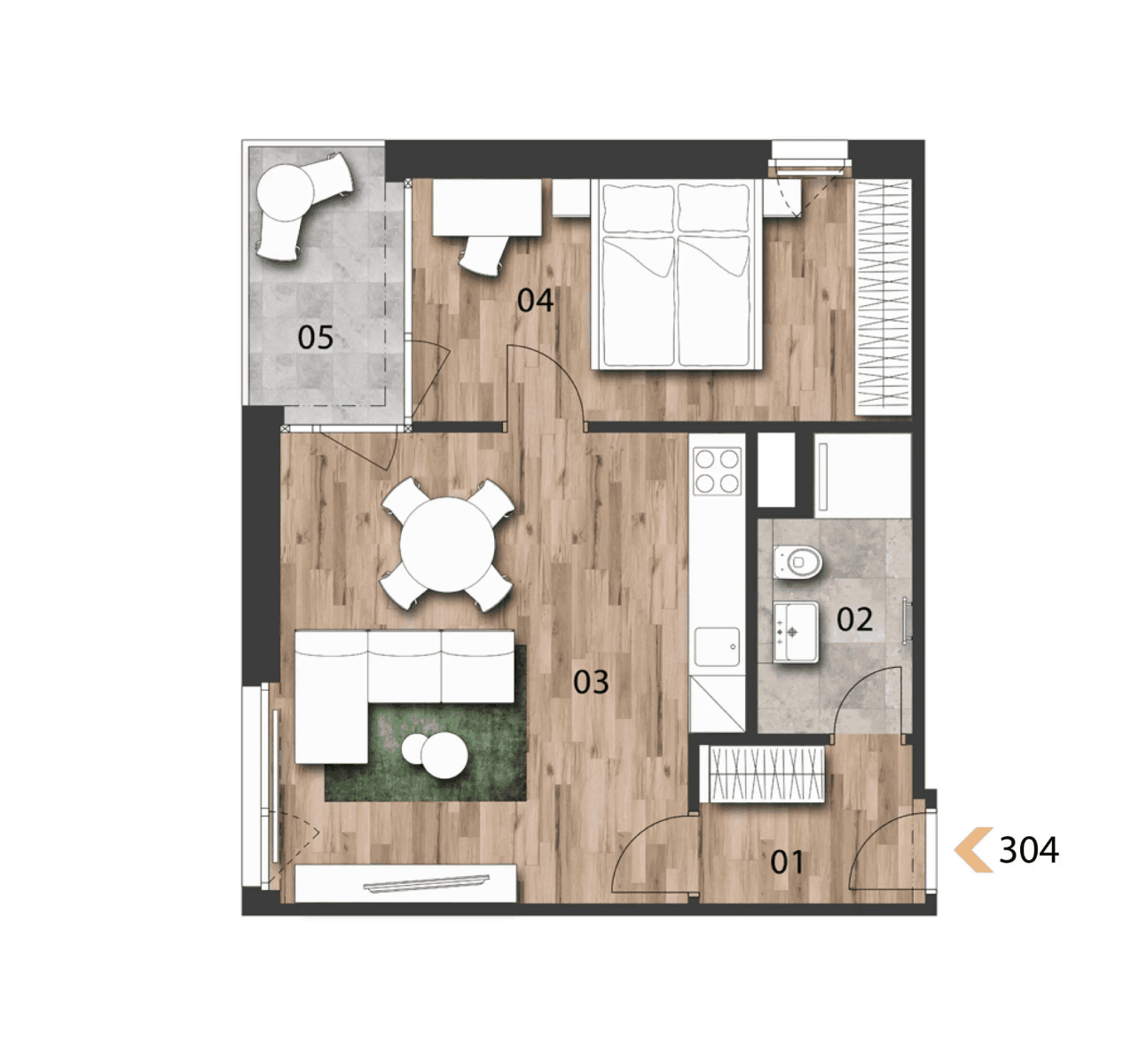 1 bedroom with open-plan kitchen flat for sale, 47 m², Arnošta Valenty, Prague, Prague 1 bedroom with open-plan kitchen flat for sale, 47 m², Arnošta Valenty, Prague, Prague