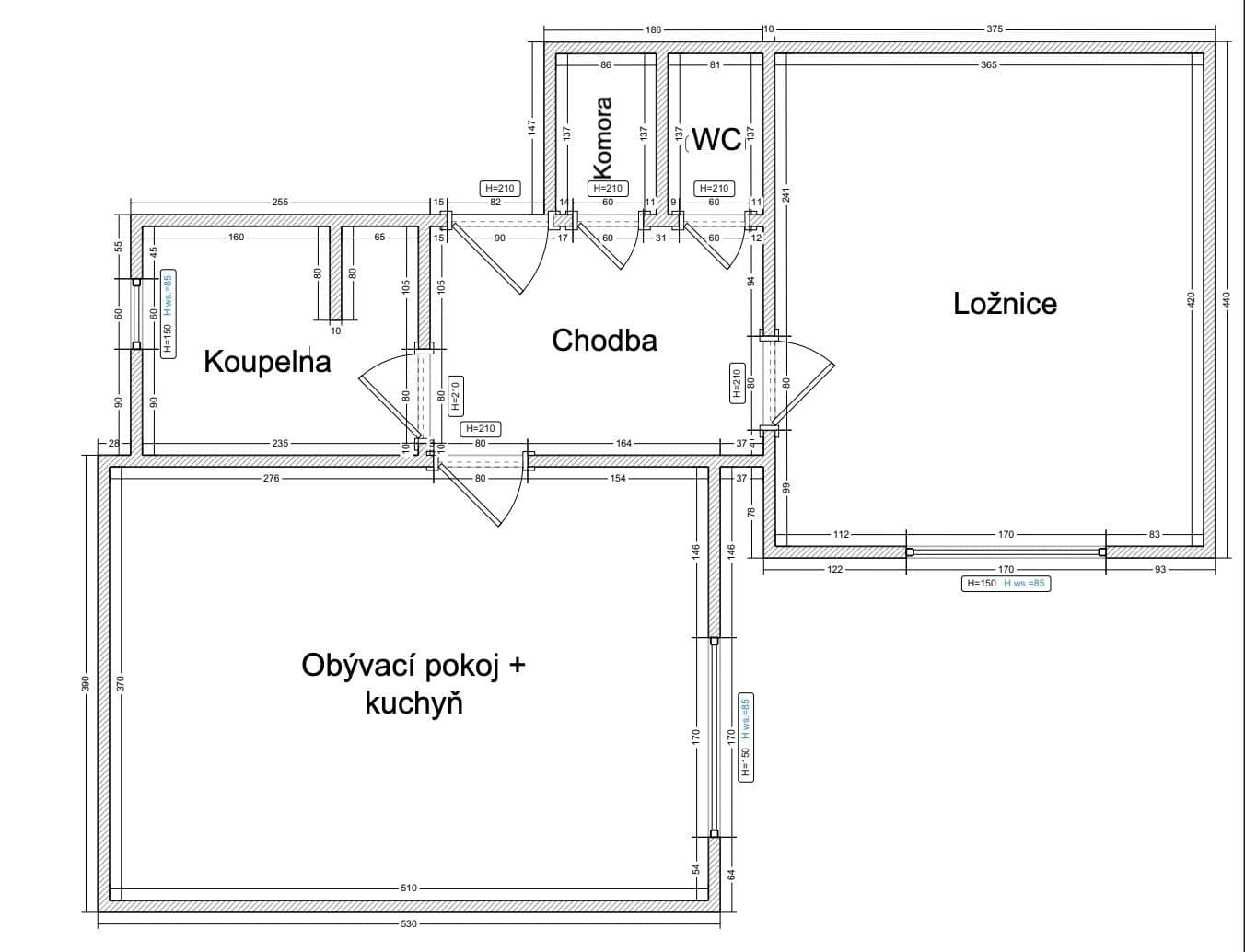 1 bedroom with open-plan kitchen flat to rent, 48 m², Jateční, Prague, Prague 1 bedroom with open-plan kitchen flat to rent, 48 m², Jateční, Prague, Prague