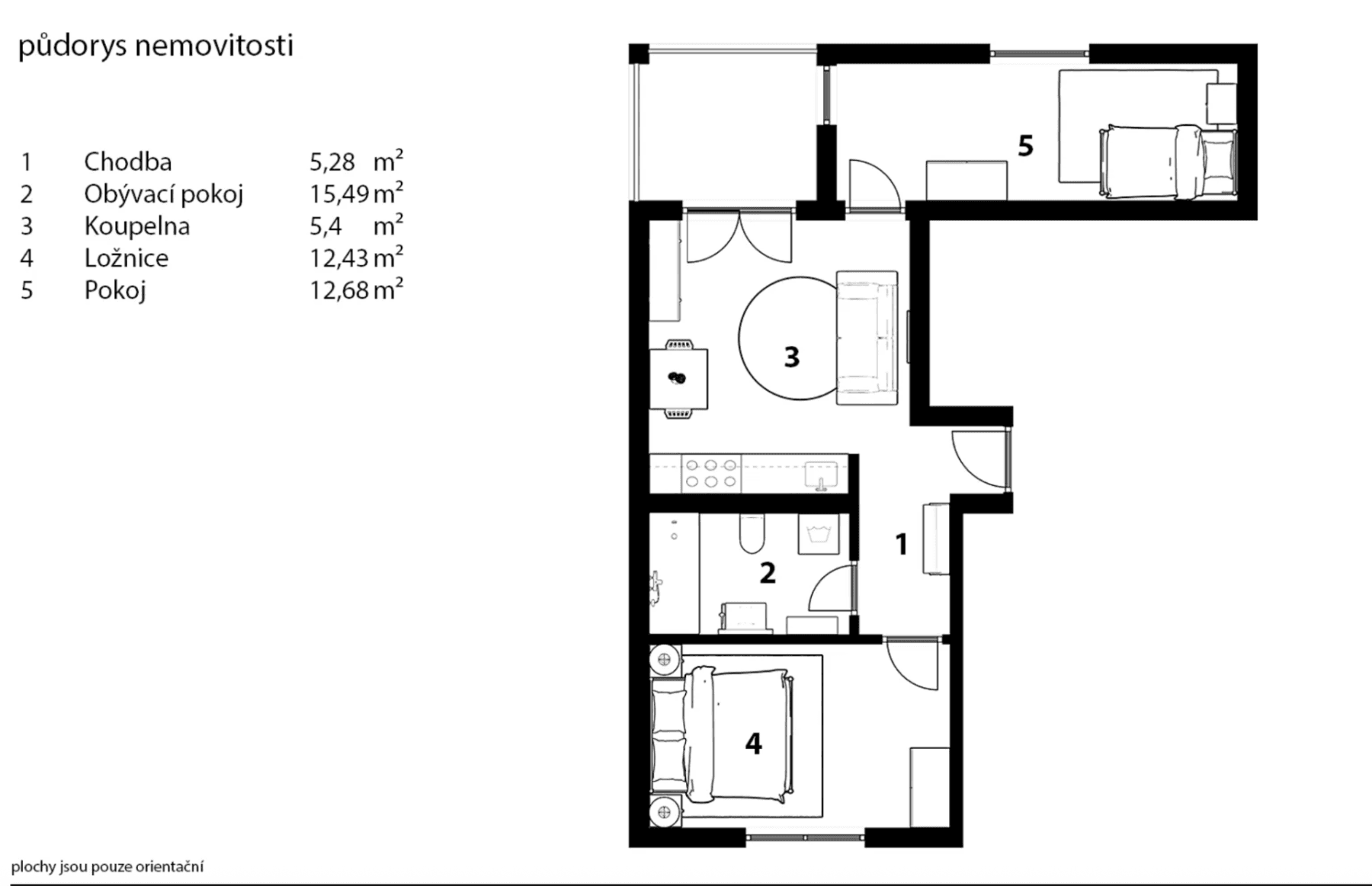 2 bedroom with open-plan kitchen flat for sale, 55 m², Rýchorské sídliště, Svoboda nad Úpou, Královéhradecký Region 2 bedroom with open-plan kitchen flat for sale, 55 m², Rýchorské sídliště, Svoboda nad Úpou, Královéhradecký Region