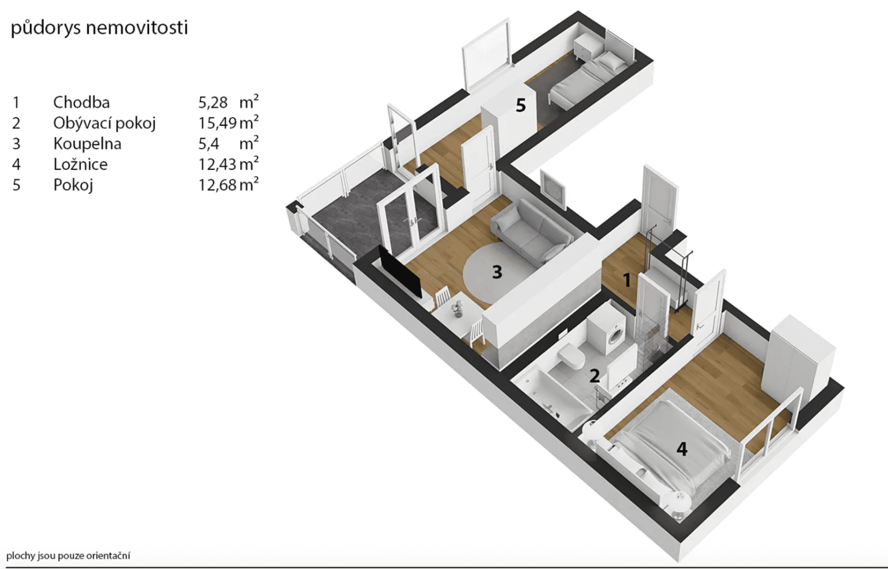 2 bedroom with open-plan kitchen flat for sale, 55 m², Rýchorské sídliště, Svoboda nad Úpou, Královéhradecký Region 2 bedroom with open-plan kitchen flat for sale, 55 m², Rýchorské sídliště, Svoboda nad Úpou, Královéhradecký Region