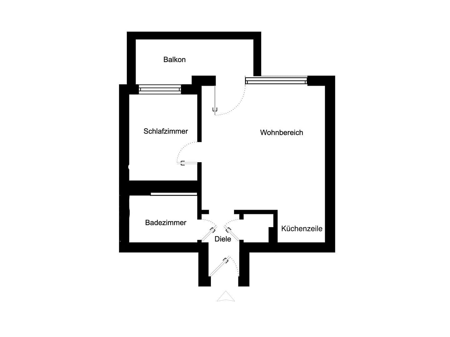 Studio flat to rent, 40 m², Irispfad 11, Bochum, North Rhine-Westphalia Studio flat to rent, 40 m², Irispfad 11, Bochum, North Rhine-Westphalia