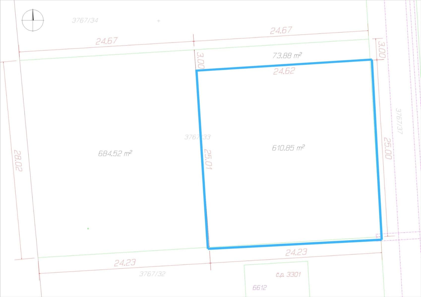 plot for sale, 610 m², Žatec, Ústecký Region plot for sale, 610 m², Žatec, Ústecký Region