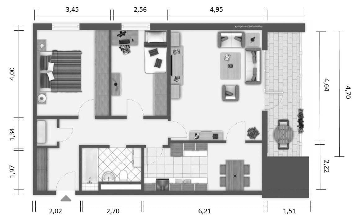 3 bedroom flat to rent, 83 m², Im Mainfeld 23, Frankfurt, Hesse 3 bedroom flat to rent, 83 m², Im Mainfeld 23, Frankfurt, Hesse